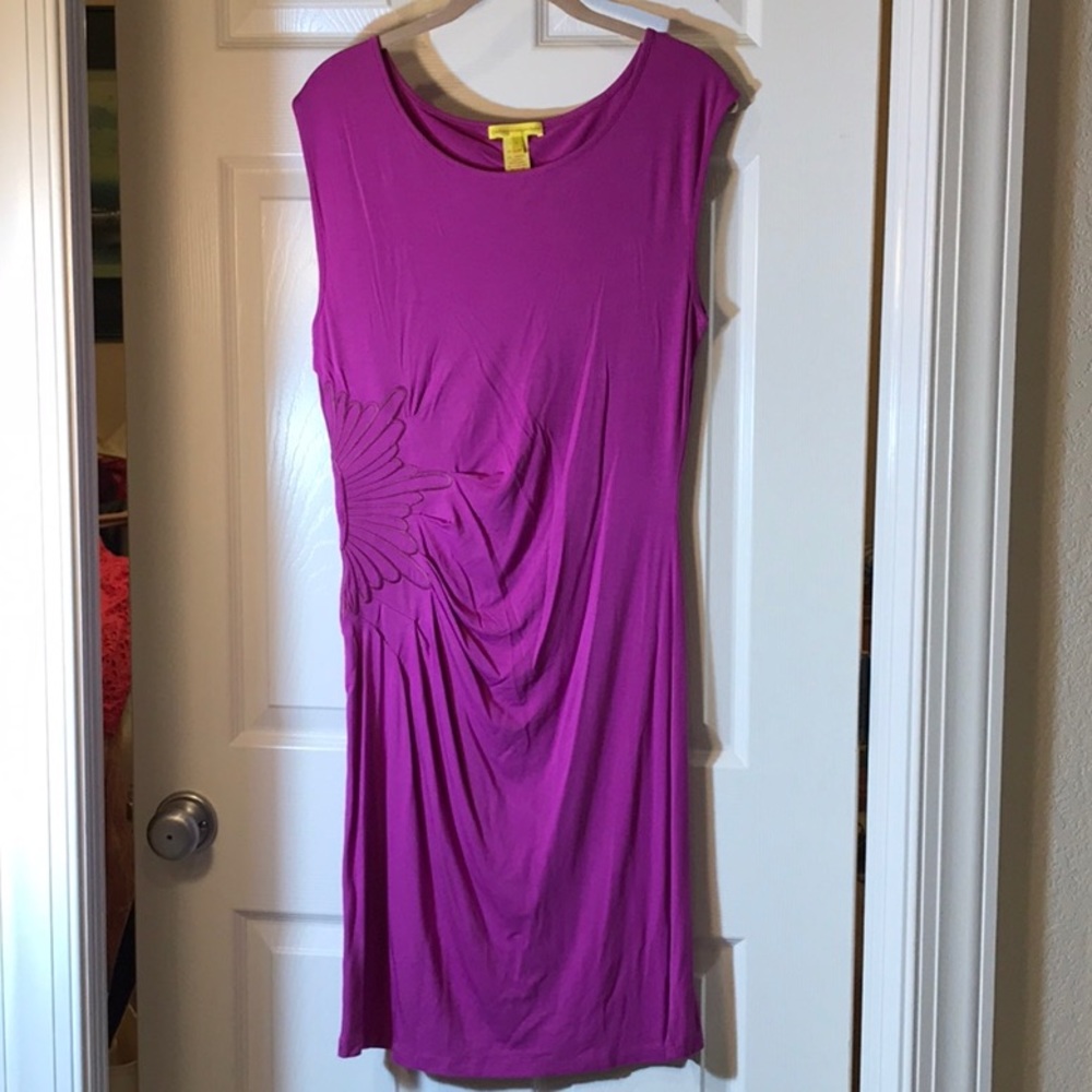Pretty magenta dress with ruching